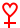 De letter A in de vorm van een hartje